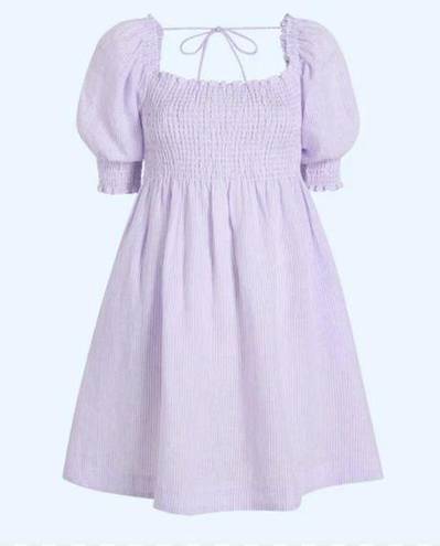 Hill House Home Athena Nap Dress Lilac Stripe Size Small
NWT