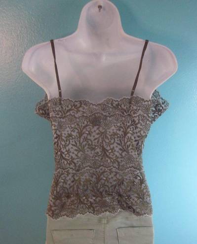 Natori Josie  Cami Size M Brown Lace