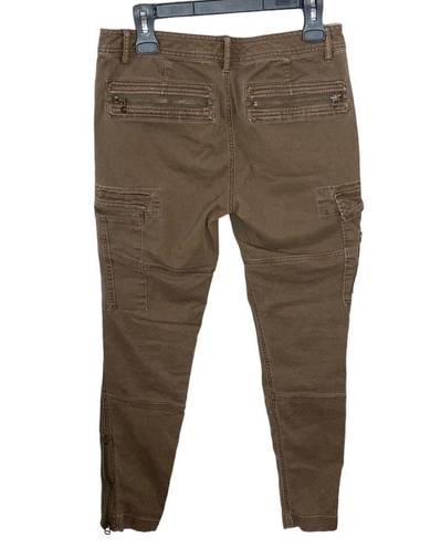 Polo  Ralph Lauren burnished brown slim cargo zippered pants size 8