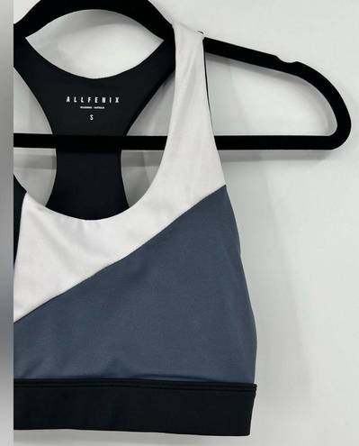 Anthropologie Allfenix Heidi Block Blue Sports Bra Racerback  Breathable Small