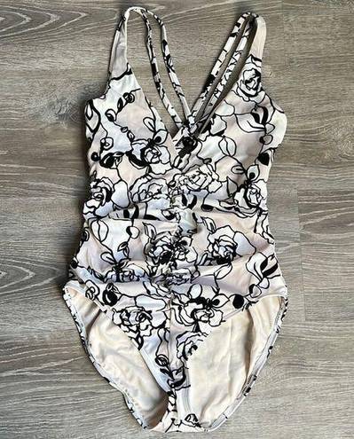 St. John  one piece floral swimsuit