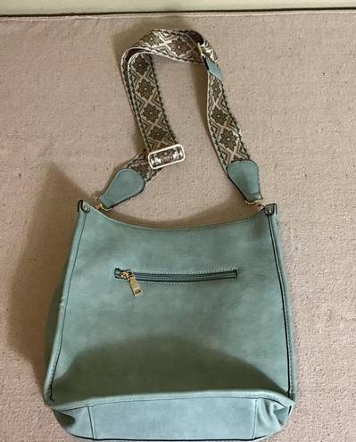 Krass&co Jen & . Crossbody Vegan Leather Bag NWOT  With Canvas Strap  (Flaws)