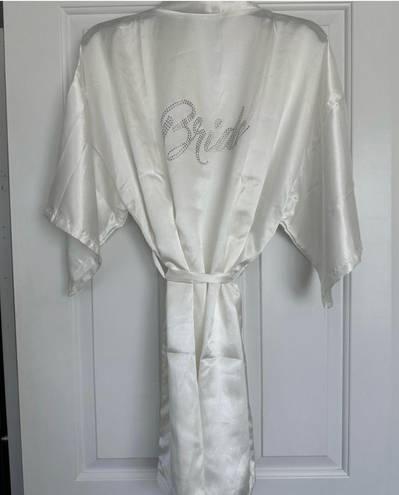 Bride Satin Robe White