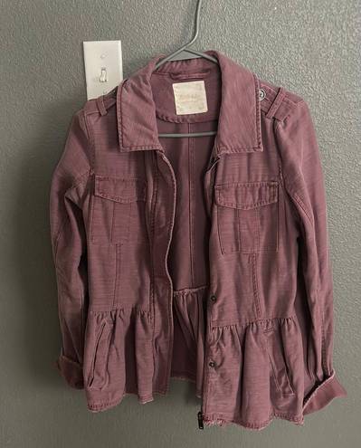 Altar'd State Altar’d State Purple Peplum Military Denim Jacket