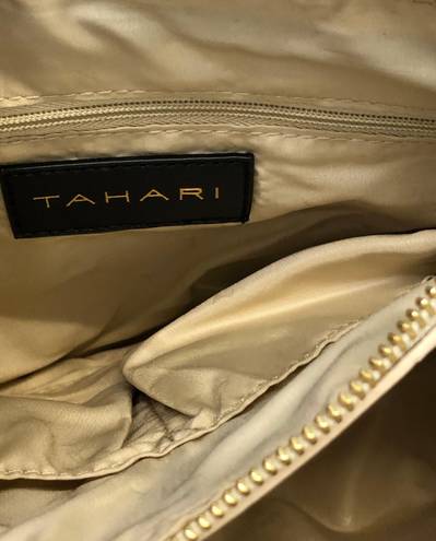 Tahari French Vanilla Triple Entry Satchel