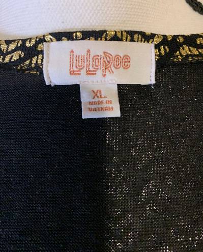 LuLaRoe Sarah Gold Black Duster