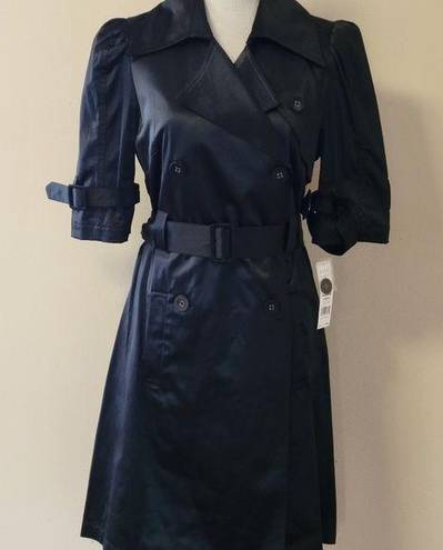 Elle  black satin trench size xs