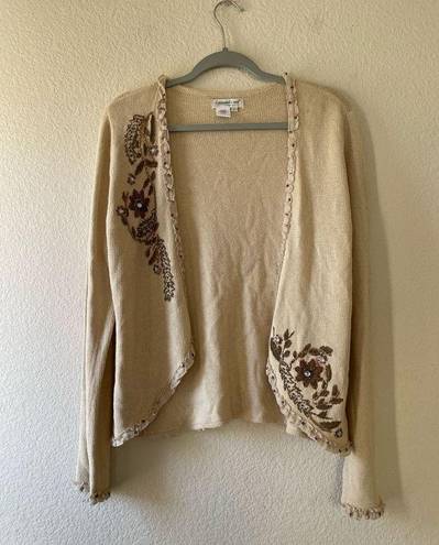 Coldwater Creek  beaded Y2k vintage open cardigan size large