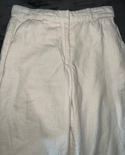 Abercrombie & Fitch Abercrombie Linen-Blend Tailored Wide Leg Pant in Light Beige