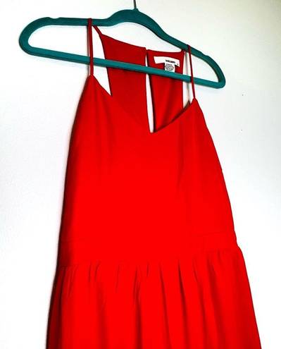 Sans Souci  Red Strappy Cut Out Side Maxi Dress