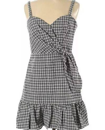 Parker Black & White Gingham Print Dress