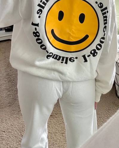 White Fox Boutique Smiley Face Sweatpants 