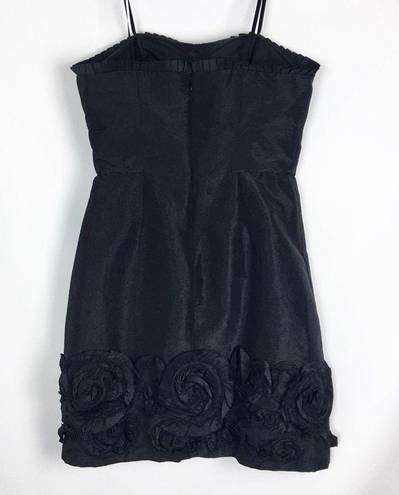 Max and Cleo  Rosette Embellished Trim Strapless Taffeta Special Occasion Dress 10