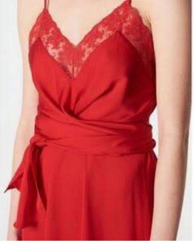 Sandro red silk dress