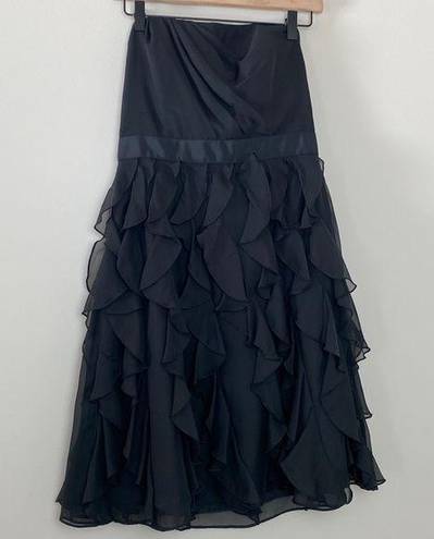 White House | Black Market  Strapless Ruffle Mini Cocktail Dress