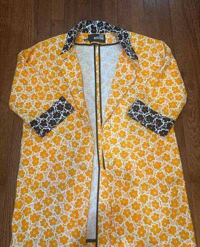 Love moschino Rare l  Bright Orange Floral Unlined Lightweight Coat - Sz US 4