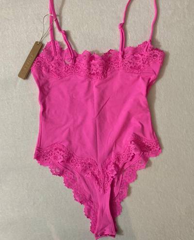 SKIMS Pink LACE Bodysuit 