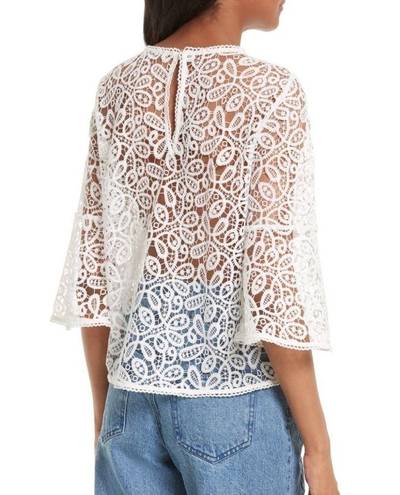 Rebecca Minkoff  Jade Lace Top In White