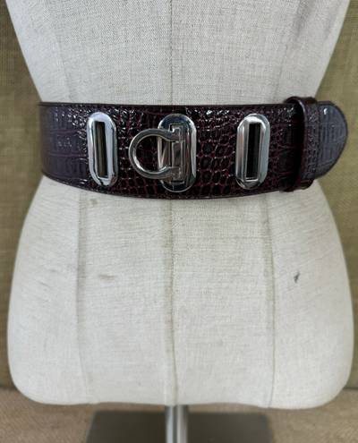 White House | Black Market WHBM Black And Red Wide Cinch Belt XS-S-M