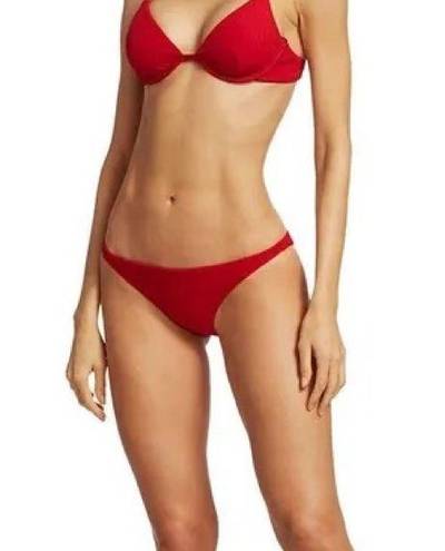 ONIA NWT  - Ashley Ribbed Bikini Bottom - Red Rock