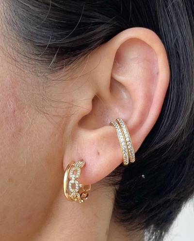 Gold Chain Hoops