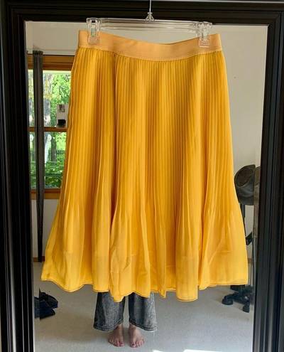 A New Day  Yellow Pleated Skirt