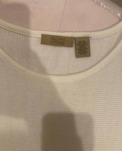 Valerie Stevens Valerie Steven’s Off White BoHo Sweater Size XL