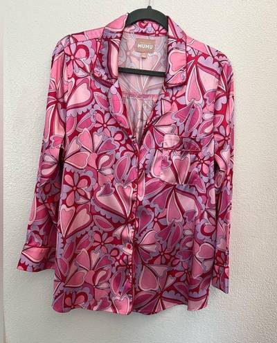 Show Me Your Mumu  Favorite Pj Top in Candy Hearts Pajama Top Size Small Women’s