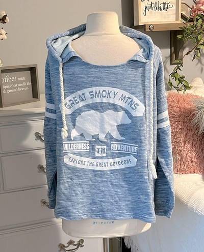 Great Smoky  Mountains Sweatshirt Hoodie Blue Graphic