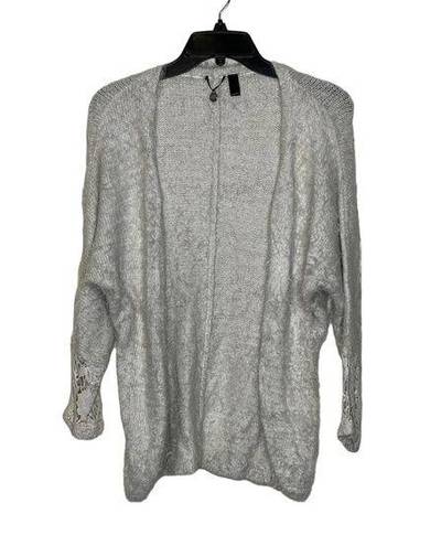 BKE  Buckle Open Cardigan Sweater Size Small Off White Womens Mohair Style LS