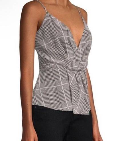 L'Agence L’AGENCE Chiara Top Silk Cami Blouse Black White Print 
Small