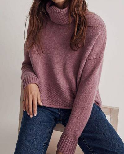 Madewell Merino Wool Sadler Turtleneck Oversize Sweater Purple Pink Size XL NWOT