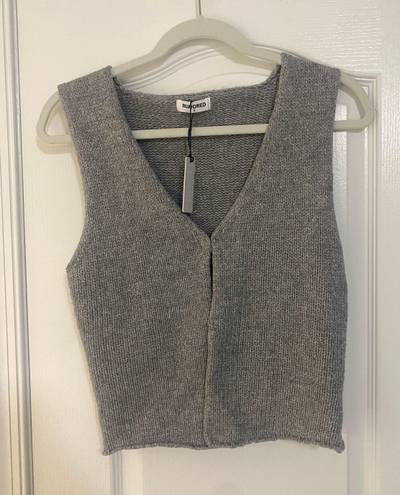 Rumor Boutique LF RUMORED TRENDING GREY KNIT VEST 