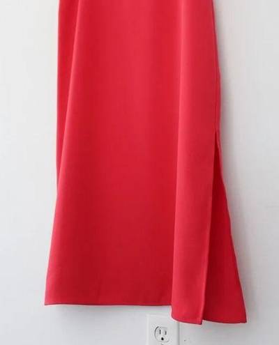 Chelsea28 Ruffle Sleeve Midi Dress in Coral Spice