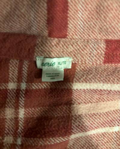 Aerie red and pink flannel 