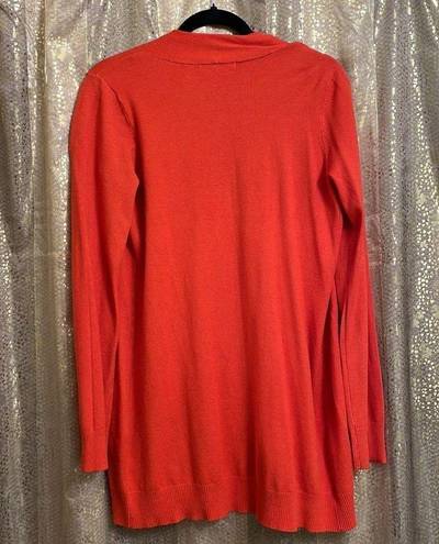 Cyrus  pumpkin orange long open cardigan sweater, size M, NWOT