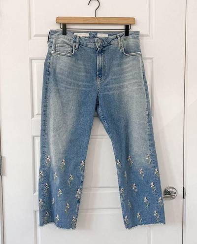 Pilcro and the Letterpress Anthropologie  Embroidered Flower Jean