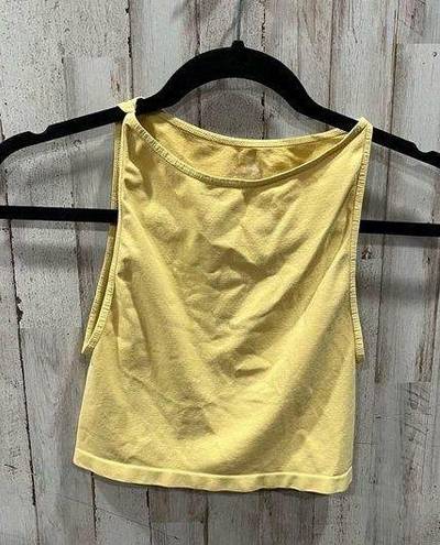 Free People Intimately  Yellow Cropped Stretchy Top