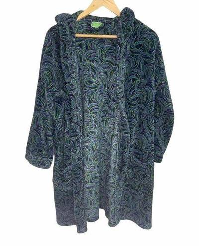 Vera Bradley  Blue Purple Green Plush Robe Size small