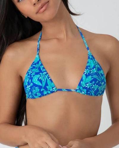 Bright Swimwear Blue Floral Bikini Set