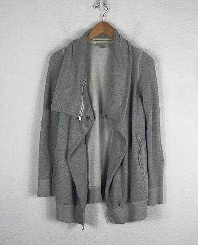 ALLSAINTS  Mila Dahlia Sweatshirt Grey Zipper Oversized Cardigan XS