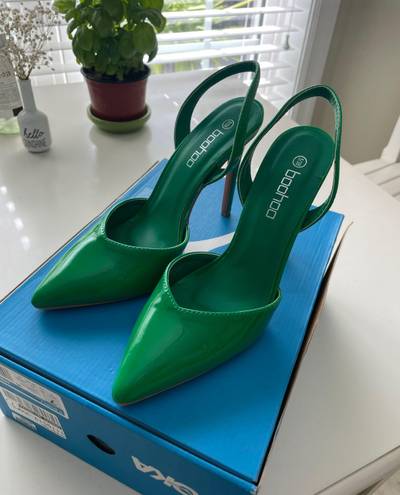 Boohoo Green Heels