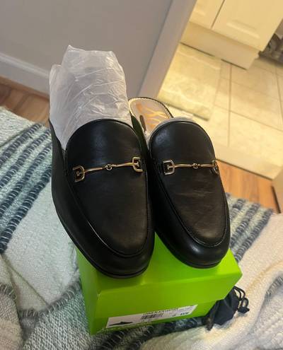 Sam Edelman black leather mules