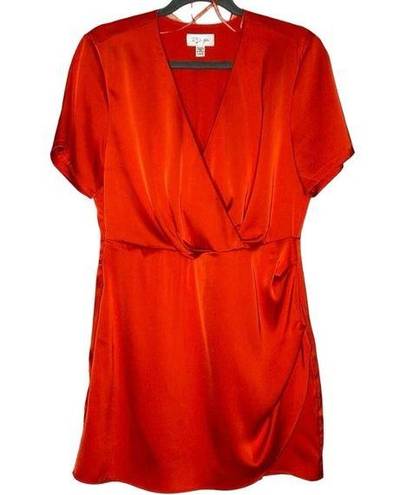 RD Style  Poppy Satin Faux Wrap Dress Size Medium