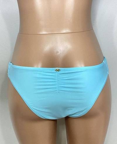 PilyQ New.  lace crystal blue fanned teeny bikini bottom. Large