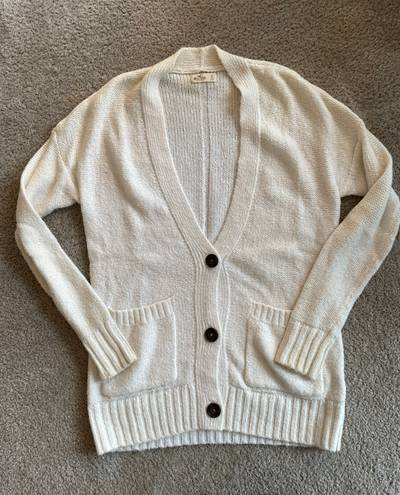 Hollister Off-white Cardigan Sweater