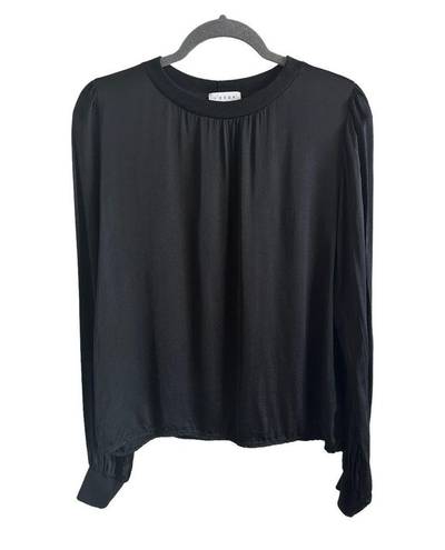 Edge S' Women's Medium Black Long Sleeve Crew Neck Formal Casual Blouse