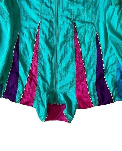 Lavon Vintage   80s 90s Bright Multi Color Windbreaker and  joggers set  Size XL