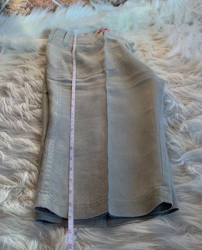 Guess  Jeans Gray Belted Linen Cropped Pants Size 26