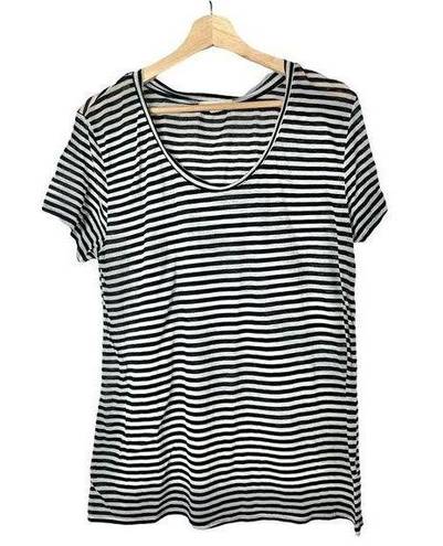 Treasure & Bond  Black & White Stripe Relaxed Fit T-Shirt S